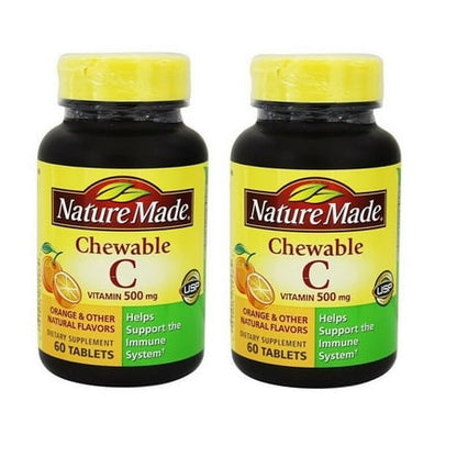 VIT C 500MG CHEW ORANGE 60CT NAT MADE