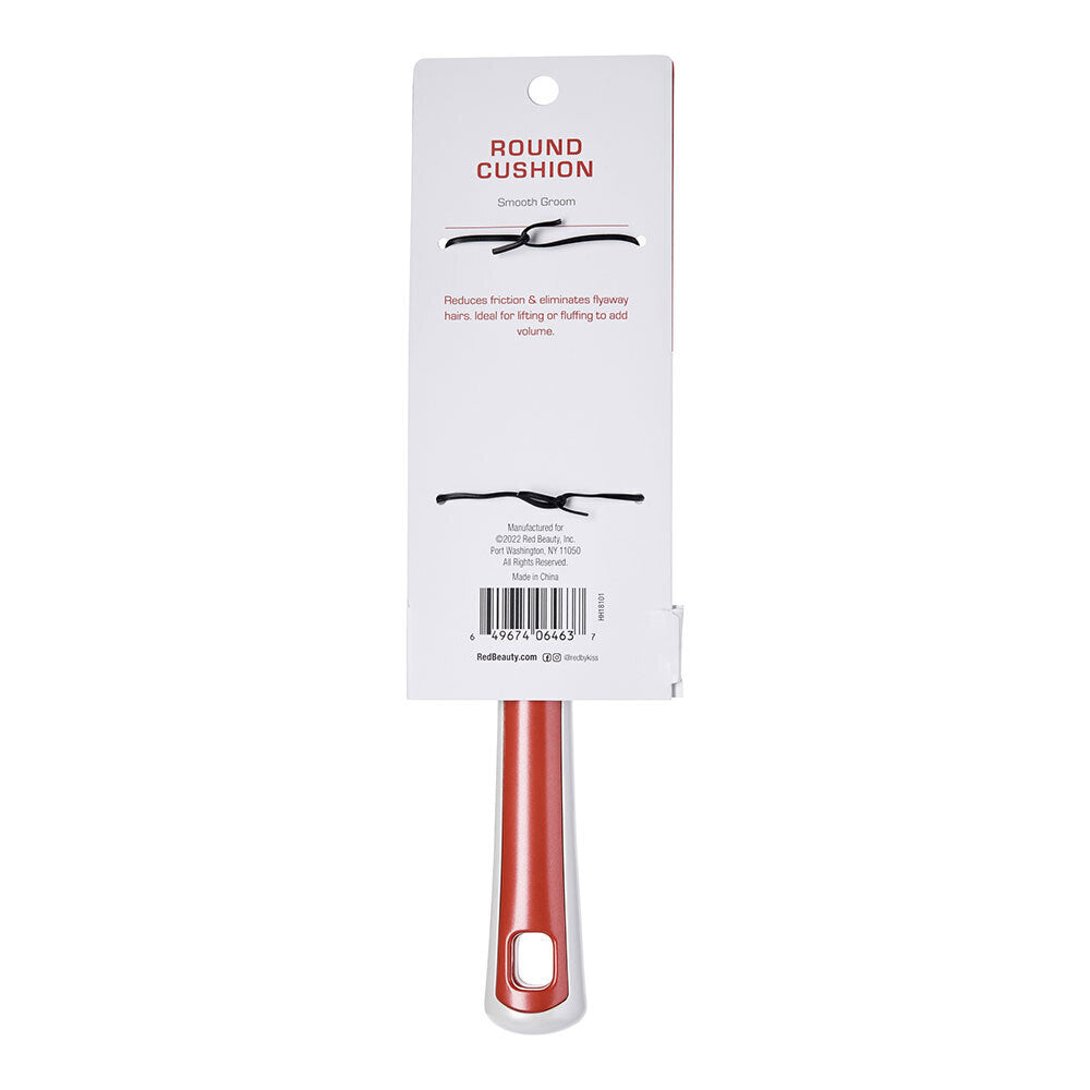 Kiss Red Brush Round Cushion (6in) Smooth Groom