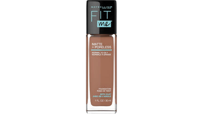 MAYBELLINE New York Fit Me Matte + Poreless Foundation Makeup, 358 Latte, 1 oz