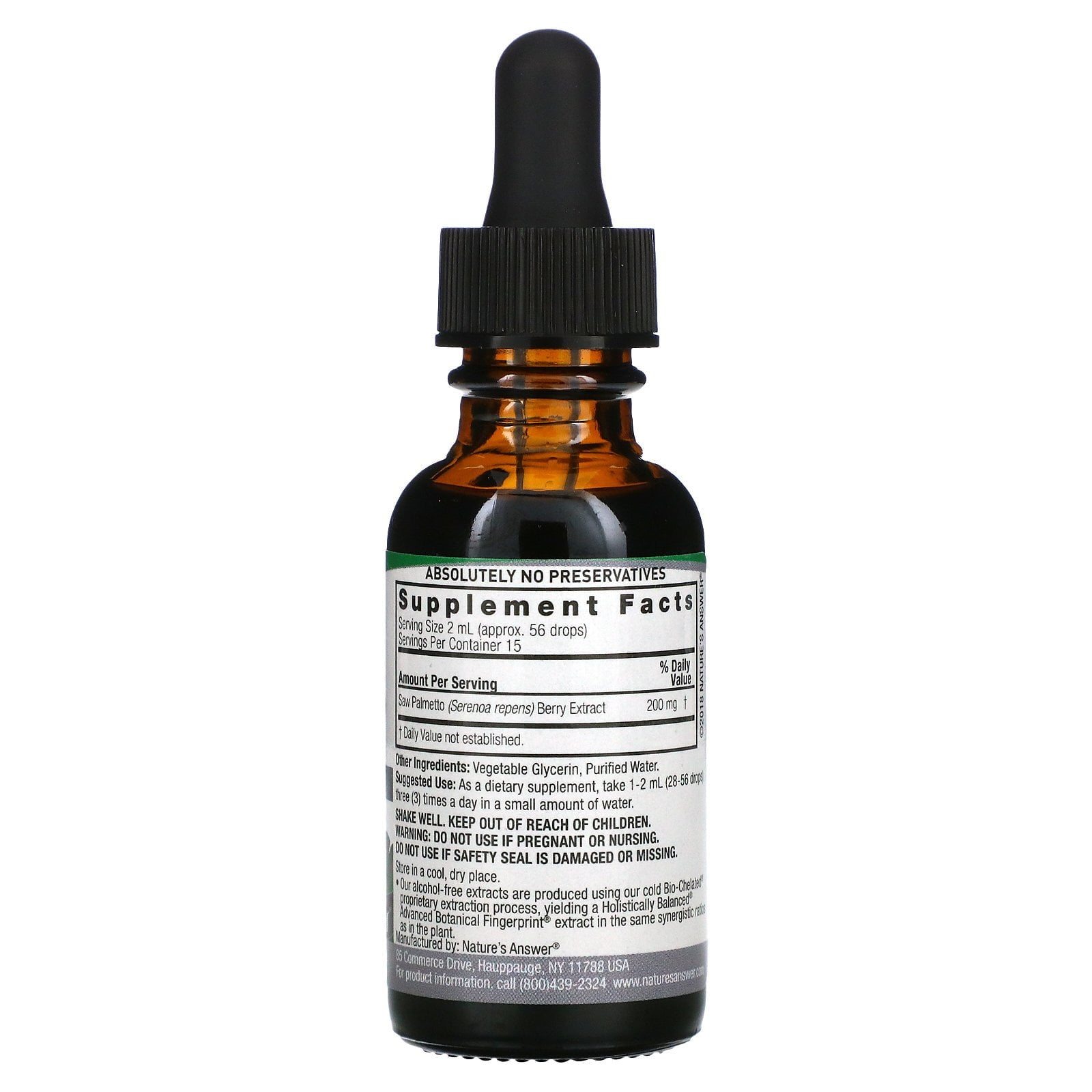 NATURE'S ANSWER SAW PALMETTO BERRY EXTRCT