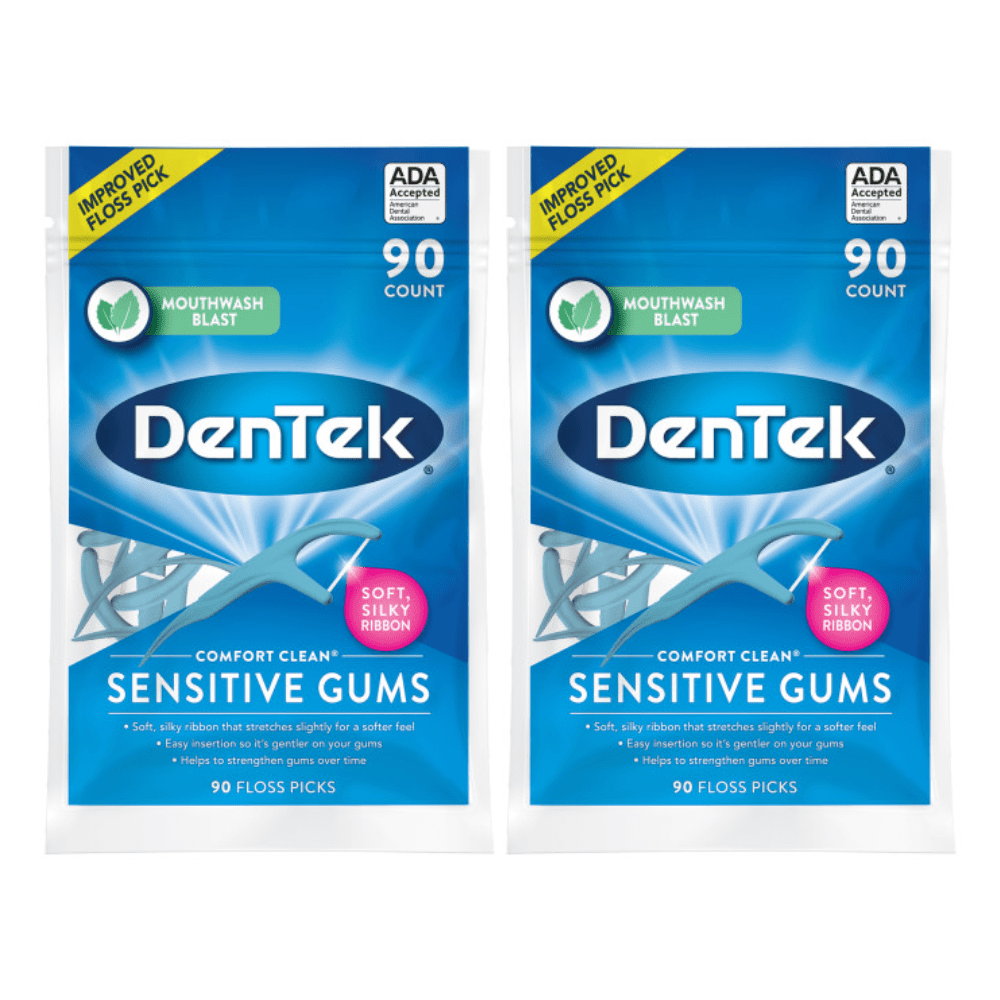 Dentek Floss Picks Comfort Clean Sensitive Gums 90 Count