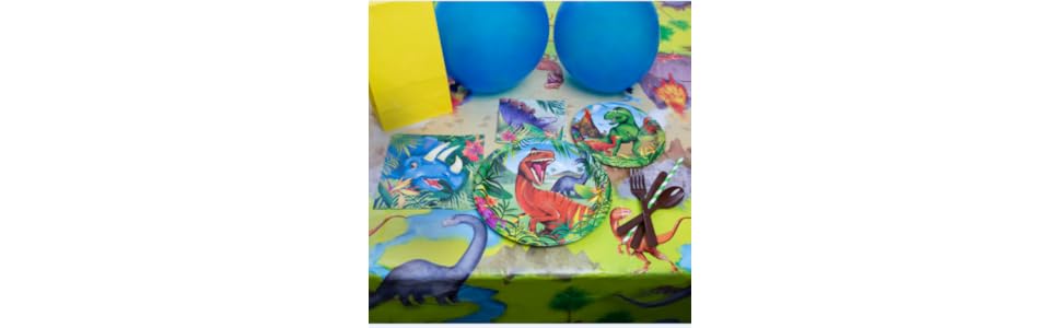 Blue & Green Dinosaur Plastic Tablecover, 54"x84"