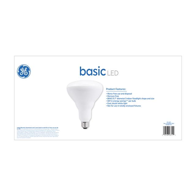 GE Lighting LED Basic Daylight Indoor Floodlight Bulb 65 Watt Replacement, 2 Pack