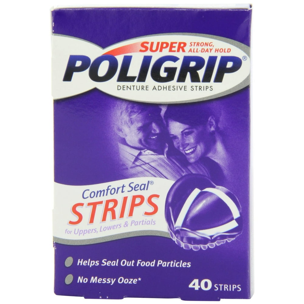 POLIGRIP SUPER COMFORT SEAL STRIP 40CT