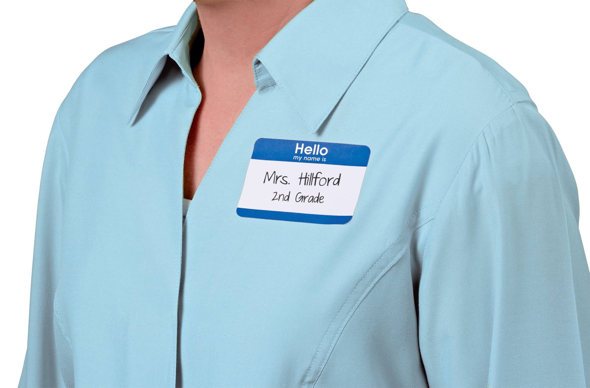 Avery Self-Adhesive Name Badge Labels - Blue and White, 25 count