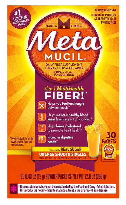 METAMUCIL 4IN1 FIBER S/F LMND PWD 14.7OZ