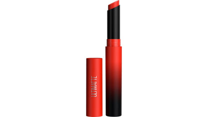 MAYBELLINE New York Color Sensational Ultimatte Slim Lipstick Makeup, 299 More Scarlet