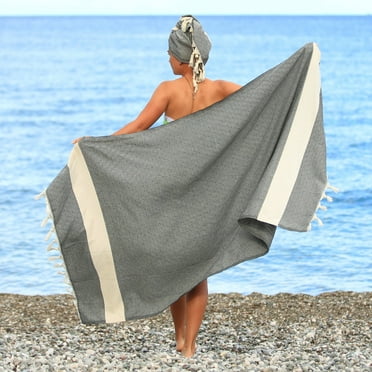 MUkitchen Designer Print Cotton Tea Towel - Beach Bums