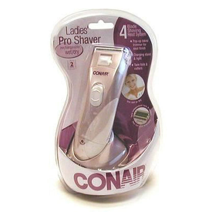 CONAIR Twin Foil Body and Facial Hair Shaver for Women - Pink & White