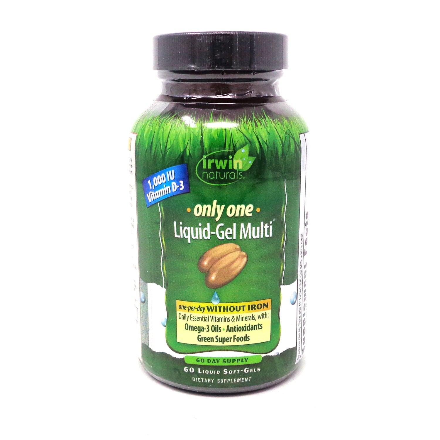 IRWIN NATURALS LIQ GEL,ONLY ONE,W/ IRON