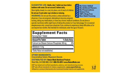 MELATONIN 5MG TABLET 90CT NAT MADE