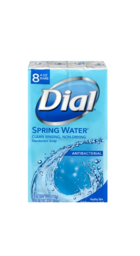 Dial Bar Soap Spring Water 4oz 8 Count