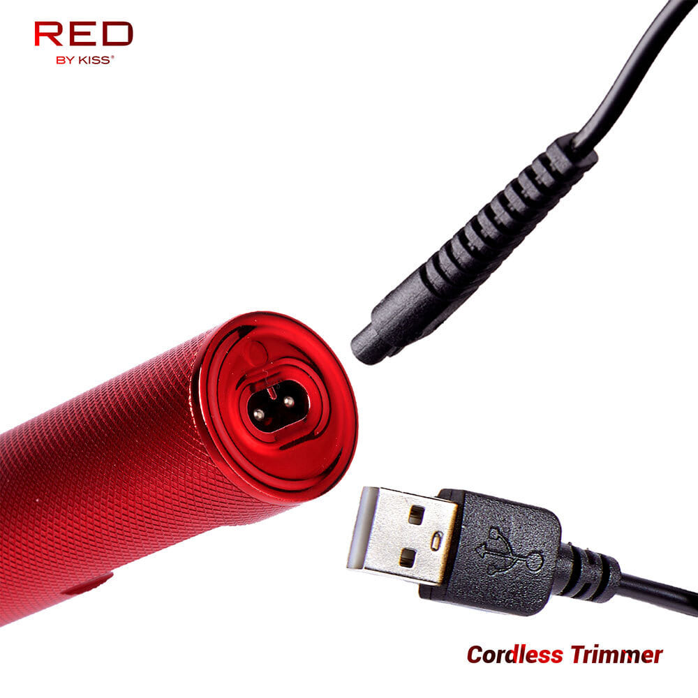 Kiss Red Trimmer Precision Blade Cordless Red