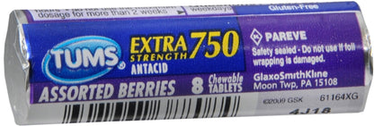 TUMS E-X CW 750MG 12X8 ASTD BRY