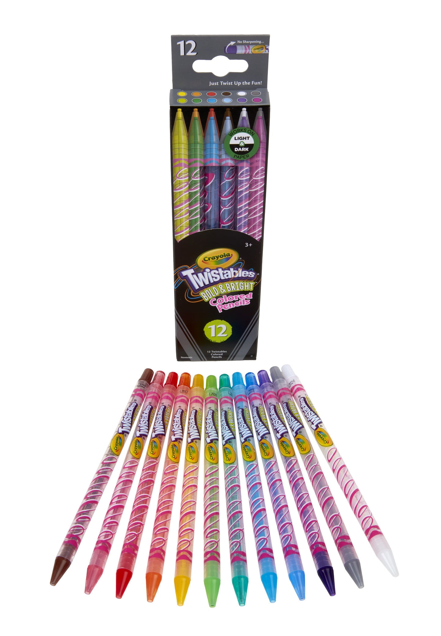Crayola Twistables Colored Pencils - Bold & Bright, 12 count
