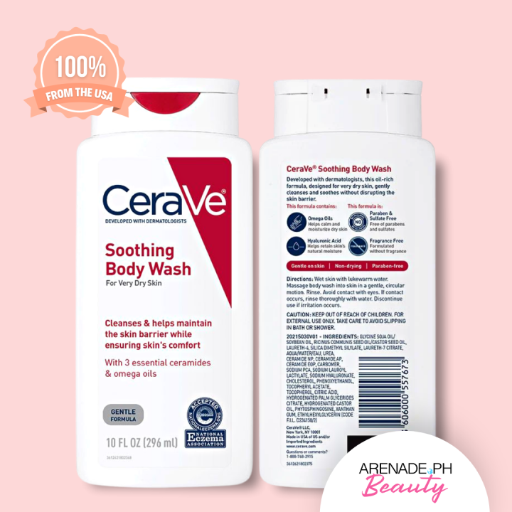 Cerave Soothing Body Wash 10oz For Very Dry Skin