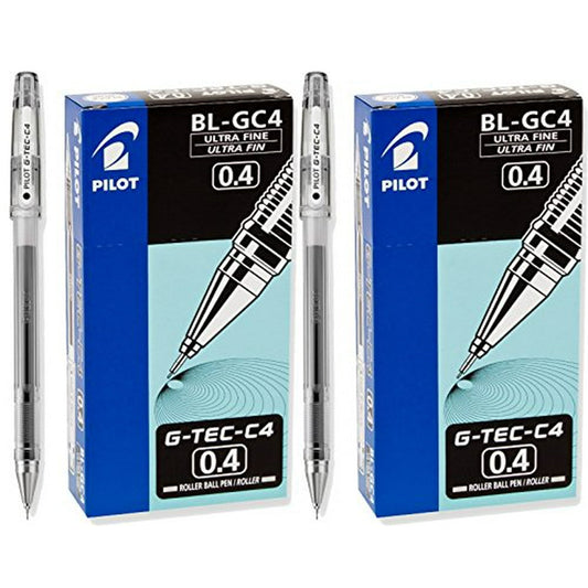 Pilot G-TEC-C Gel Ink Pens, Ultra Fine Point (0.4mm), Black, 2 Count