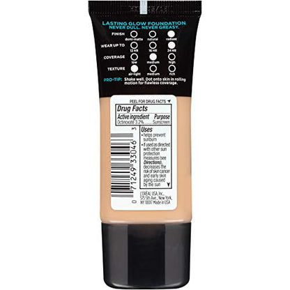 L'ORÉAL PARIS Infallible Pro-Glow Foundation, 205 Natural Beige, 1 fl. oz.