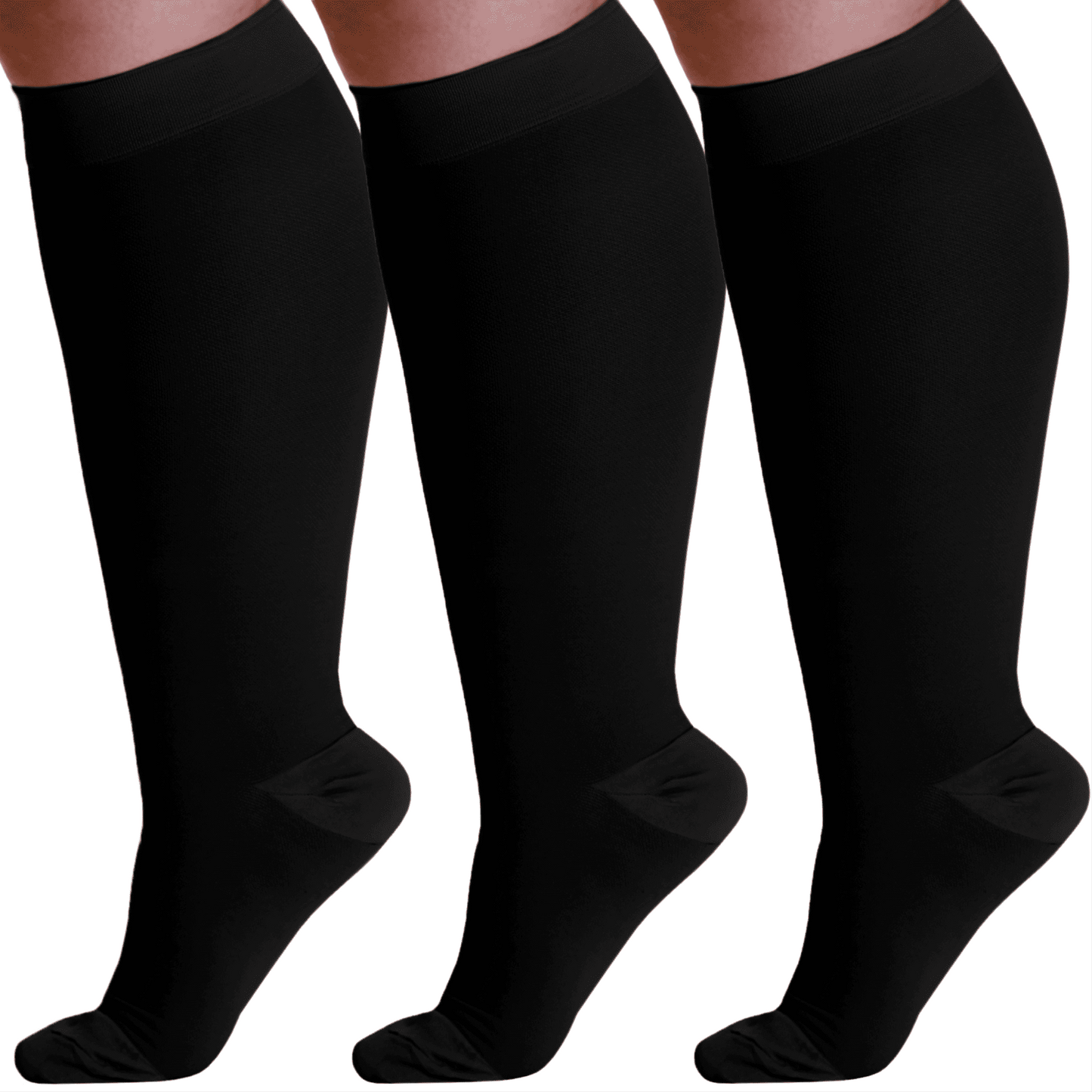 GNP SOCK MEN KNEE 20-30MMHG BLACK XL