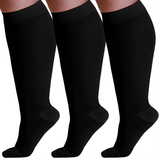 GNP SOCK MEN KNEE 20-30MMHG BLACK XL