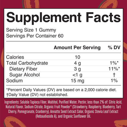 MARY RUTH'S GUMMIES,SF,PAPAYA,FIBER