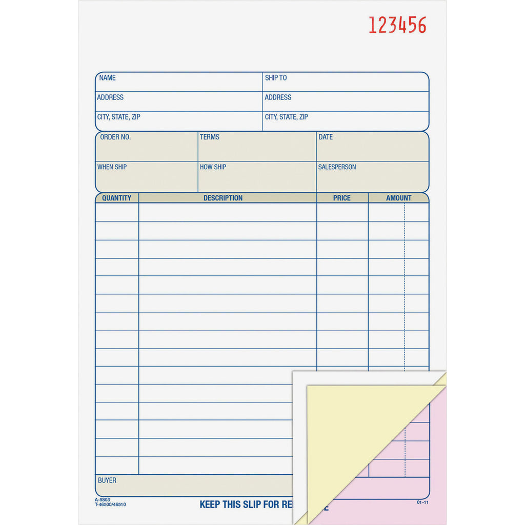 Adams Carbonless Sales Order Books - Two Part Forms, 50 Sheets