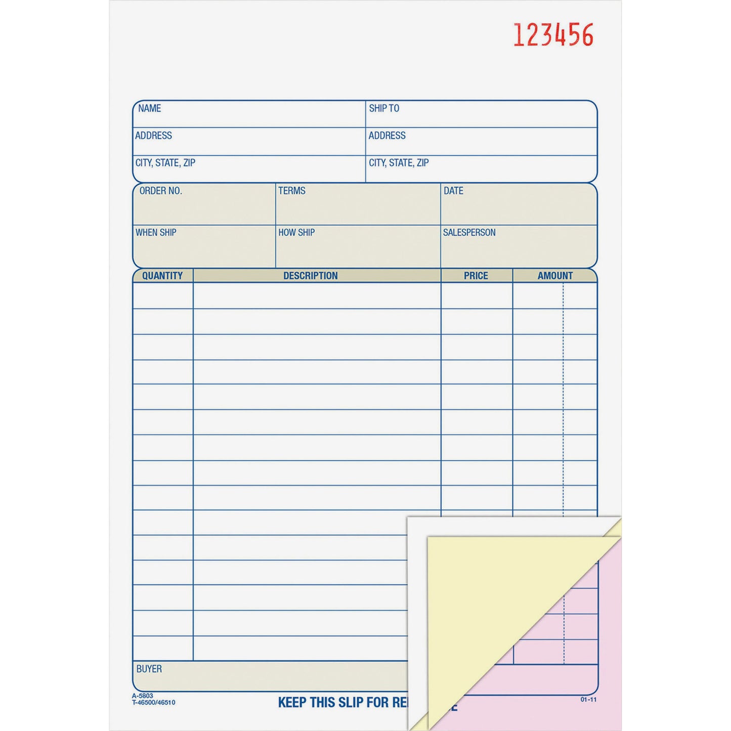 Adams Carbonless Sales Order Books - Two Part Forms, 50 Sheets