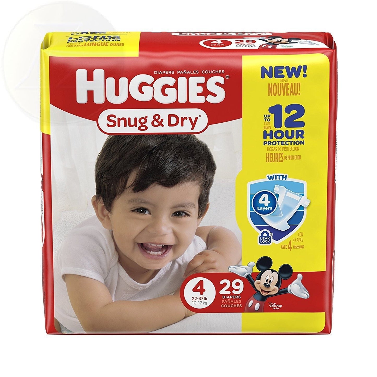HUGGIES SNUG & DRY SIZE 4 4X27CT