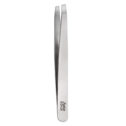 TWEEZER,SLANT TIP,BLACK