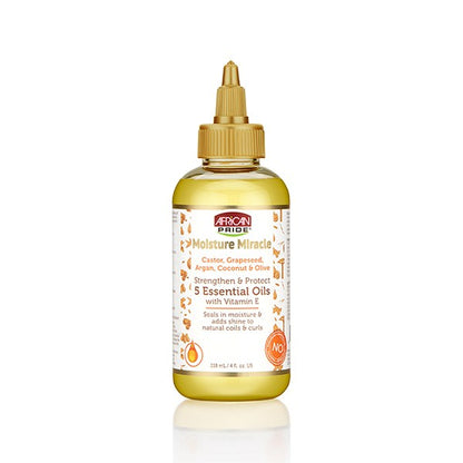 African Pride Hair Moisture Miracle Strengthen and Protect 5 Essential Oils, 4 oz