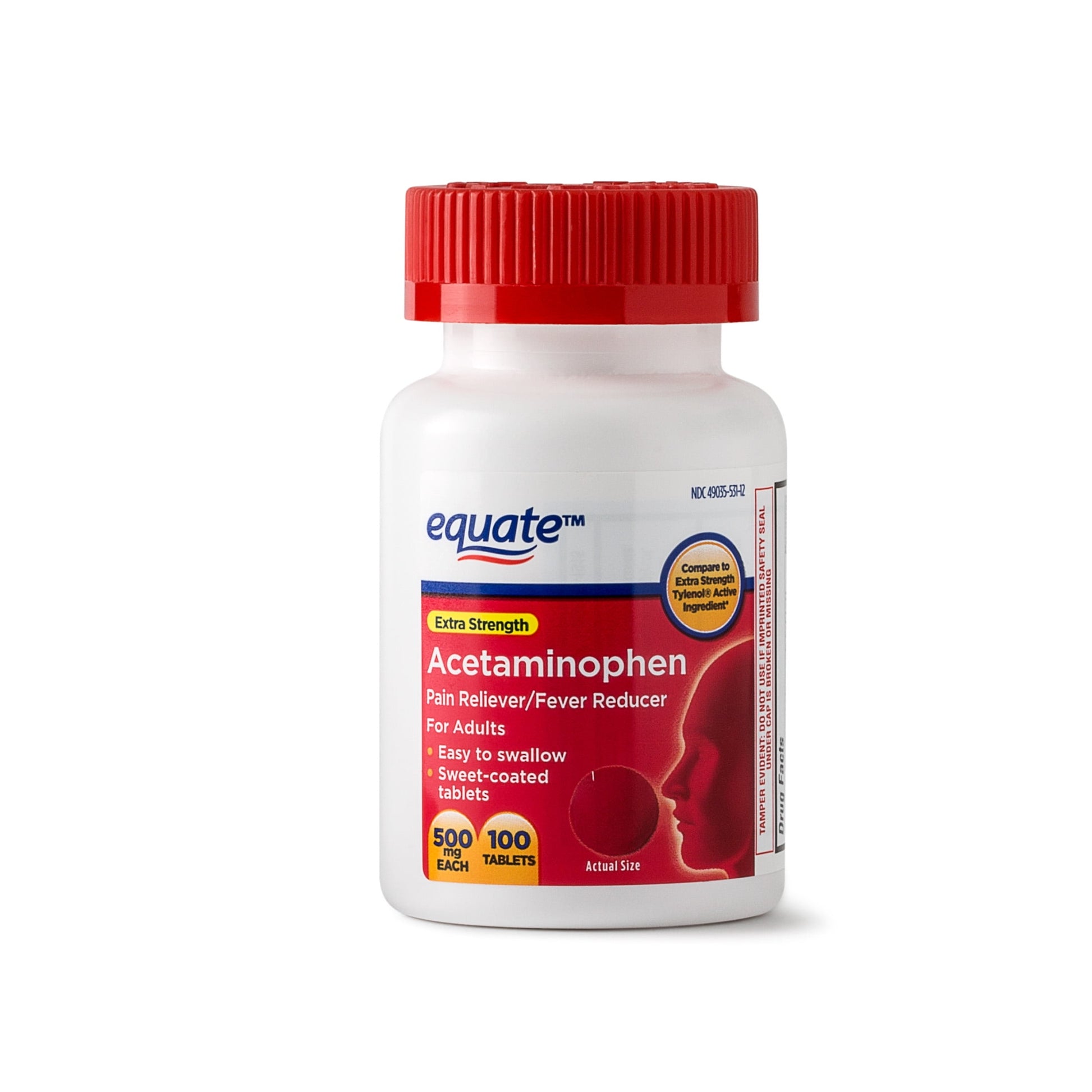 ACETAMINOPHEN E/S 500 MG TAB 100