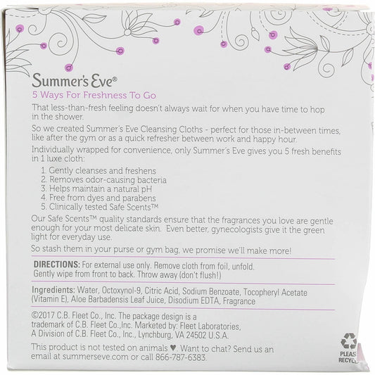 SUMMERS EVE CLEANSING CLOTH ISLAND 32CT