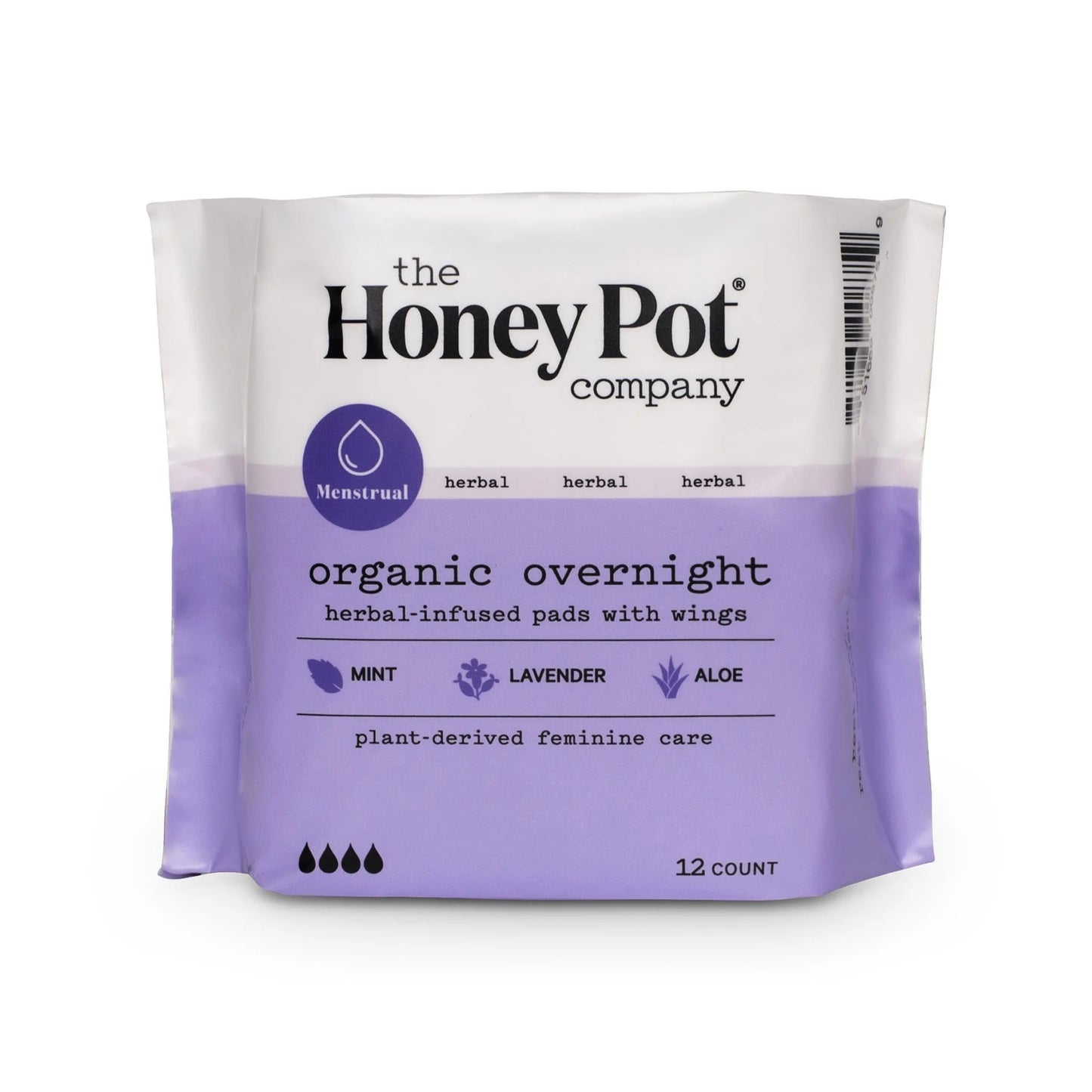 THE HONEY POT MENSTRAUL PADS,REG,HERBAL
