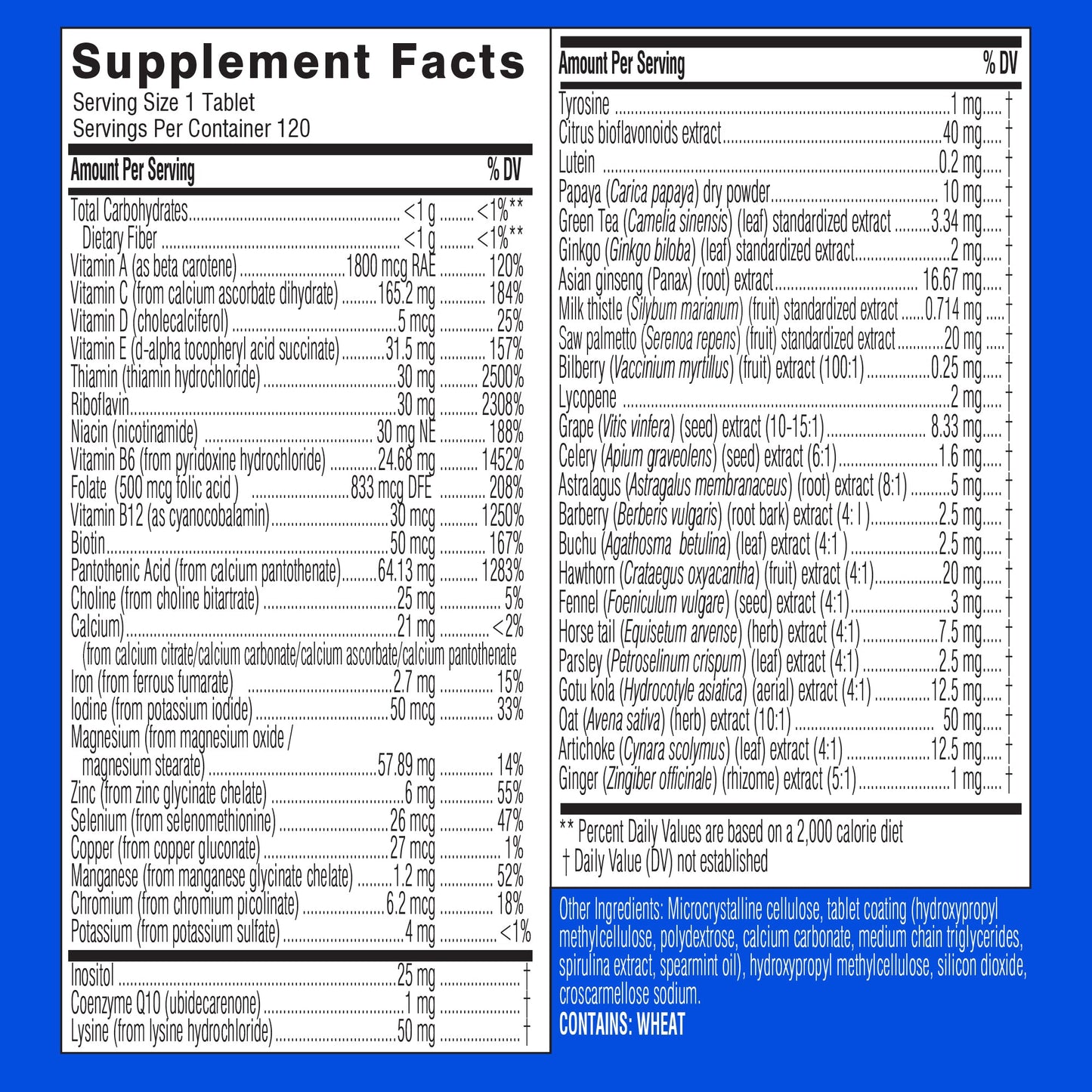 SD ADULT MULTIVITAMIN CW 120 GMM