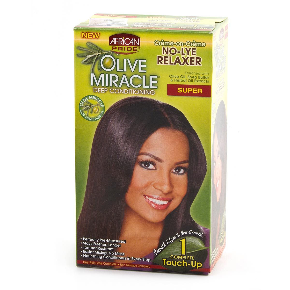 African Pride Olive Miracle No -Lye Relaxer Super 1 Touch-Up