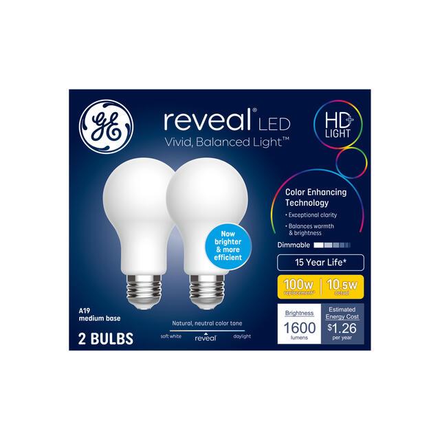 GE Lighting Reveal HD+ LED 100 Watt Replacement, Reveal, A19 General Purpose Bulb, 1 Pack