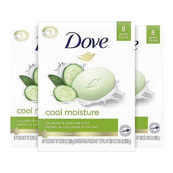 DOVE COOL MSTR CUC&GRN TEA BAR 2X3.75OZ