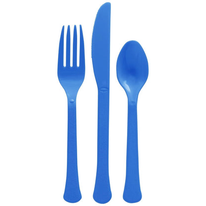 SENSATIONS Assorted Plastic Cutlery - Navy Blue, 24 count