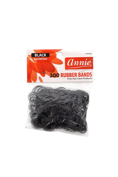 ANNIE RUBB.BAND BLK 300ct #3152