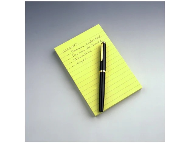 3M Post-it Notes 3" x 3", Canary Yellow, Lined, 2 Pads/Pack