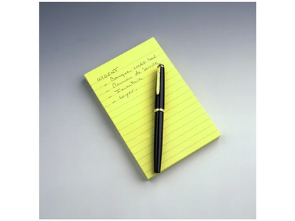 3M Post-it Notes 3" x 3", Canary Yellow, Lined, 2 Pads/Pack