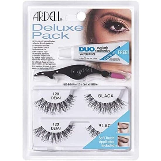 Ardell Fashion Lashes Deluxe Pack with Duo Adhesive - 120 Demi Black