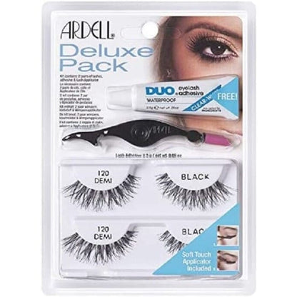 Ardell Fashion Lashes Deluxe Pack with Duo Adhesive - 120 Demi Black
