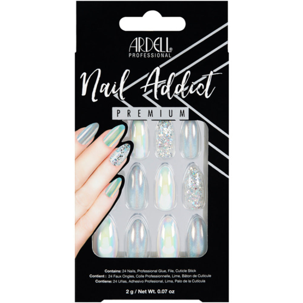 Ardell Nail Addict Premium Artificial Nail Set - Holographic Glitter