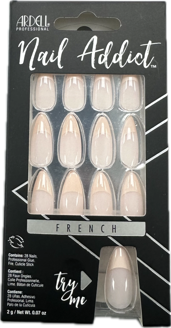 Ardell Nail Addict EcoFab Artificial Nail Set - French Pink and White Twist