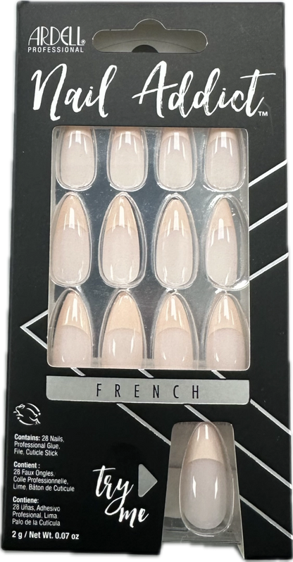 Ardell Nail Addict EcoFab Artificial Nail Set - French Pink and White Twist