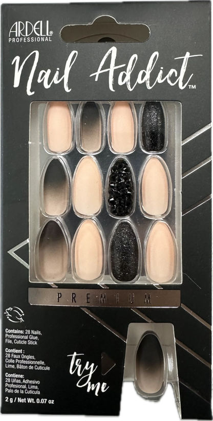 Ardell Nail Addict Premium Artificial Nail Set - Pink Marble & Gold