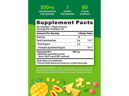 ASHWAGANDHA GUMMIES 60CT NAT TRU