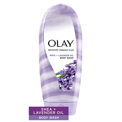 Olay Body Wash Moist Ribbons+ Shea+Lavender Oil 18oz