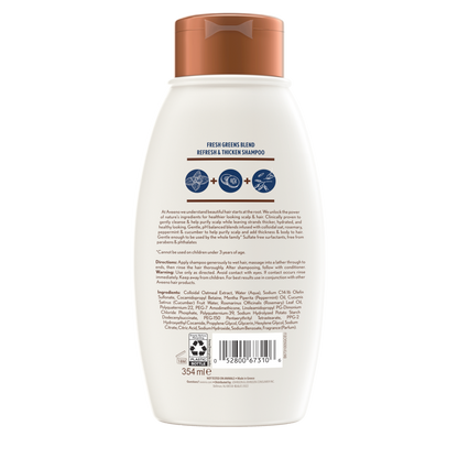 Aveeno Shampoo Fresh Greens Blend Refesh & Thicken 12oz